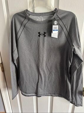 Under Armour Gray Long Sleeve Performance Crew